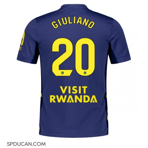 Muški Nogometni Dres Atletico Madrid Giuliano Simeone #20 Gostujuci 2025-26 Kratak Rukav Muški Nogometni Dres Atletico Madrid Giuliano Simeone #20 Gostujuci 2025-26 Kratak Rukav